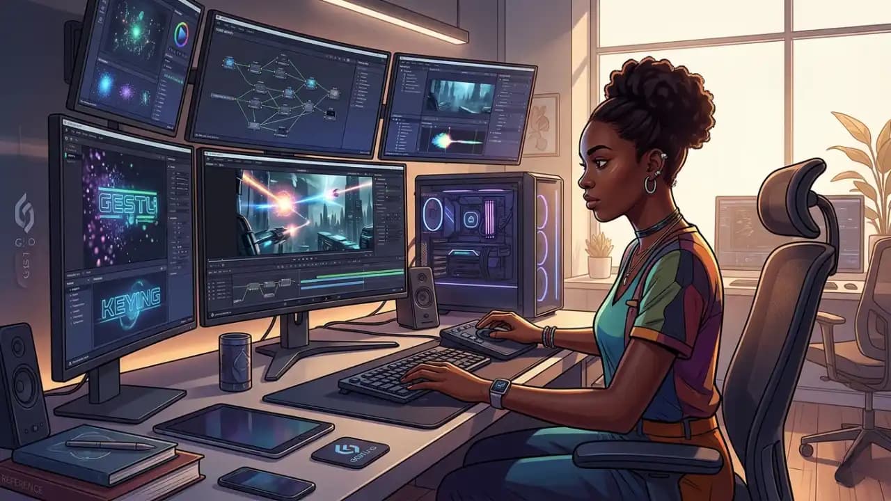 Cover Effets visuels et compositing avec Fusion
